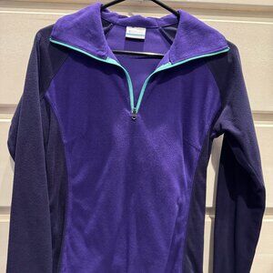 Columbia Half Zip Fleece Purple Small